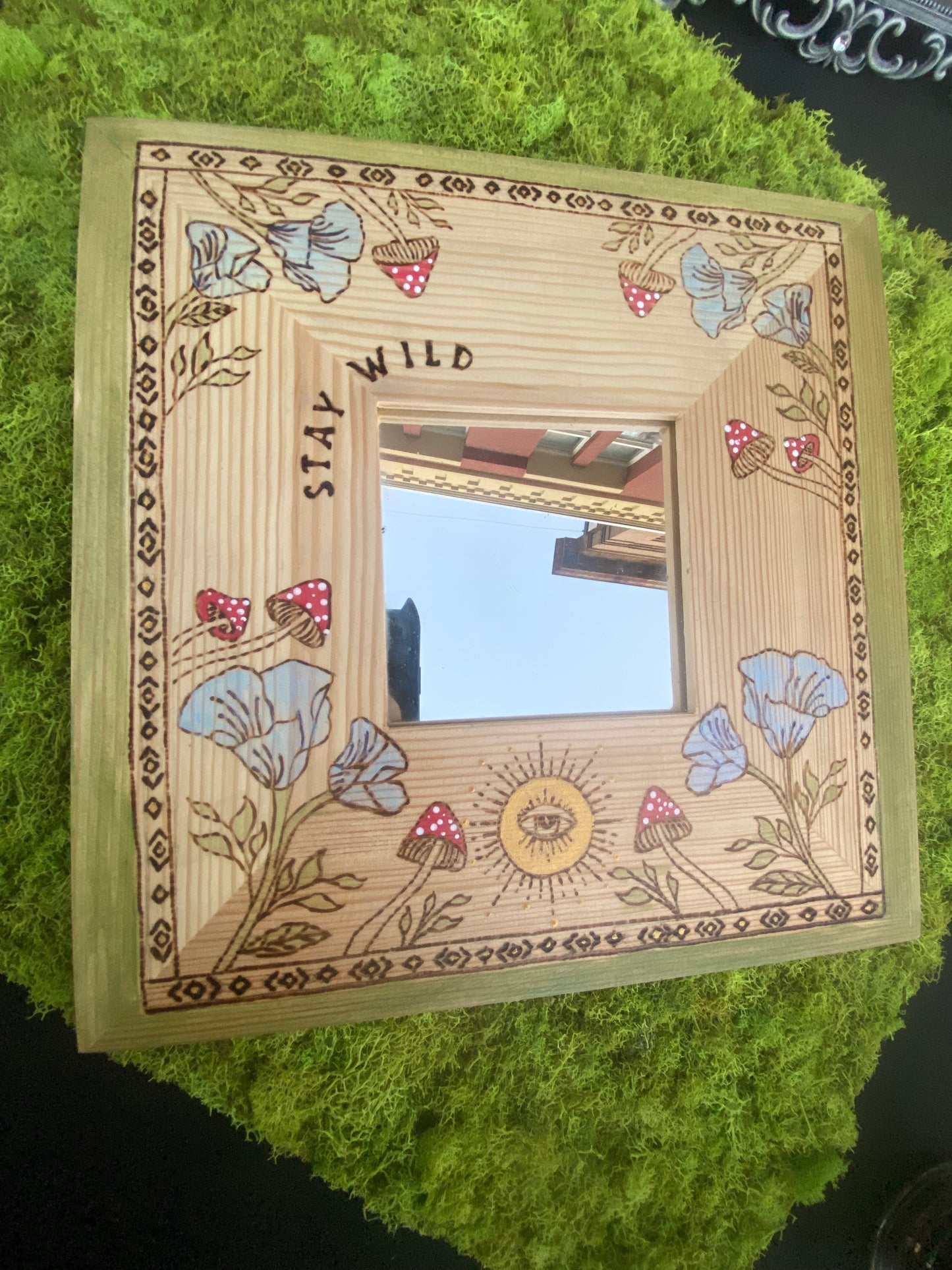 Stay Wild Mushroom Mirror