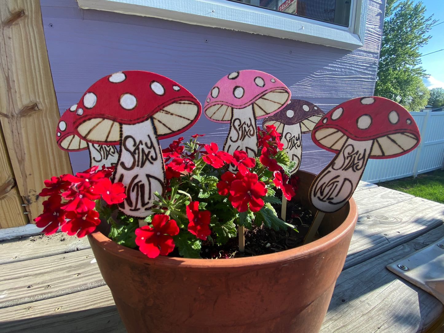 Stay Wild Mushroom Plant Pick