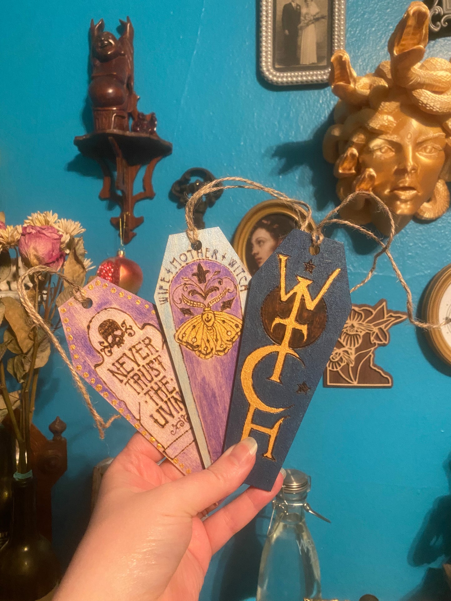Coffin bookmark/ornament