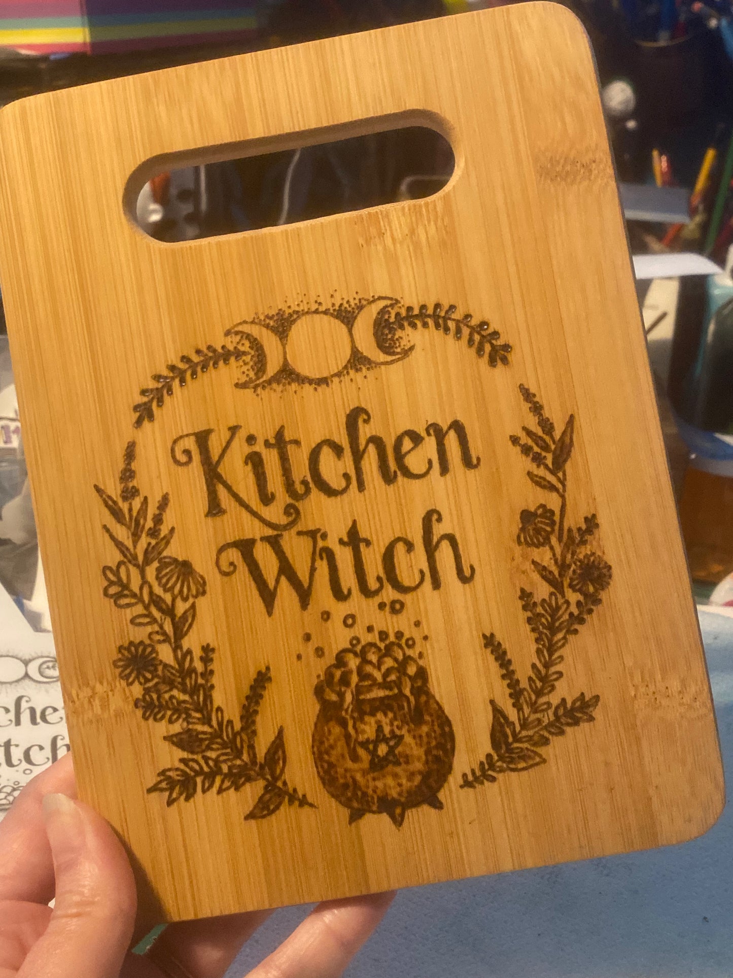 Kitchen Witch cutting board