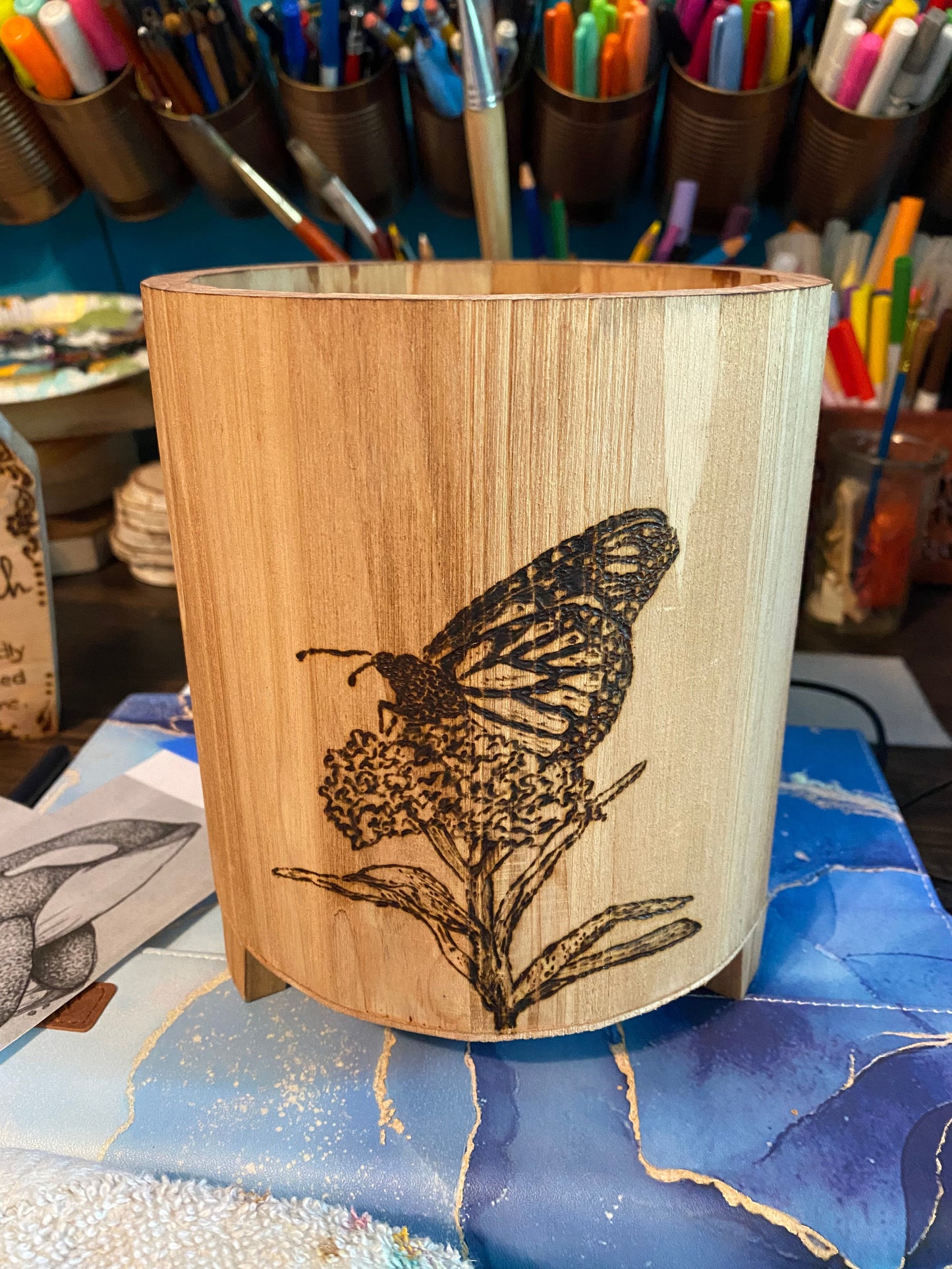 Custom Wood Planter-8”