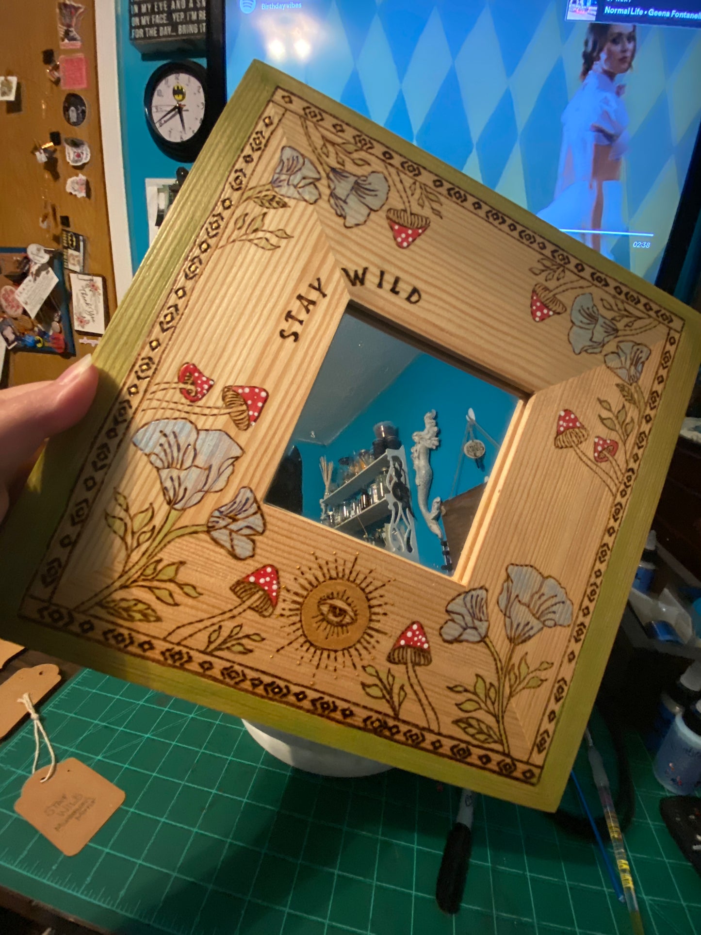 Stay Wild Mushroom Mirror