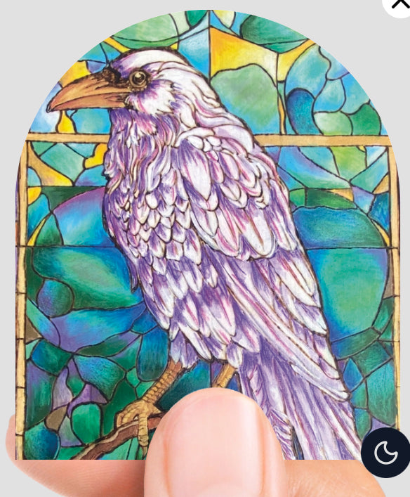 White Raven sticker