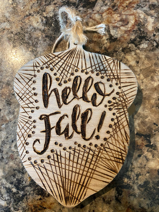 "Hello Fall" Acorn