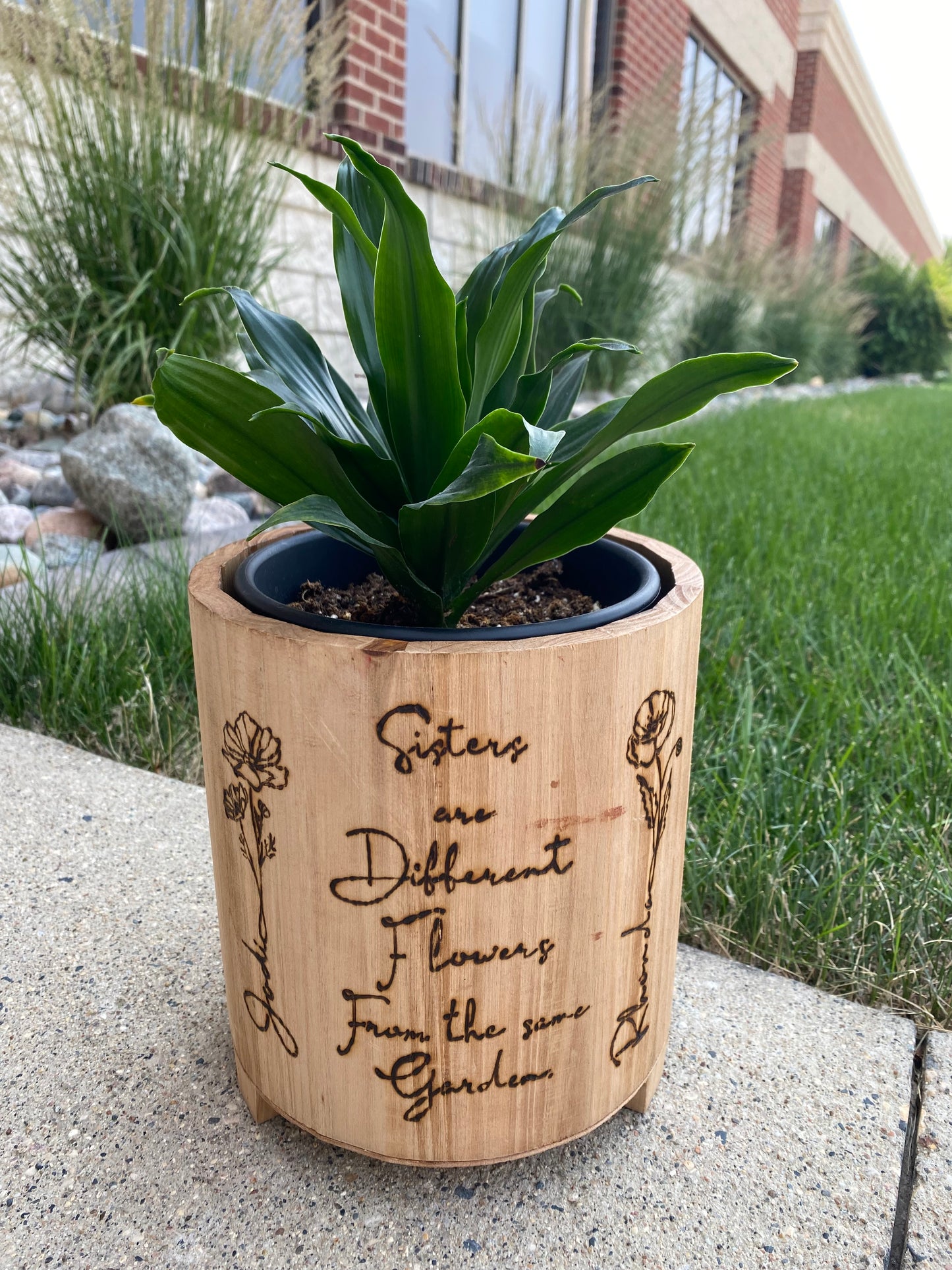 Custom Wood Planter-8”