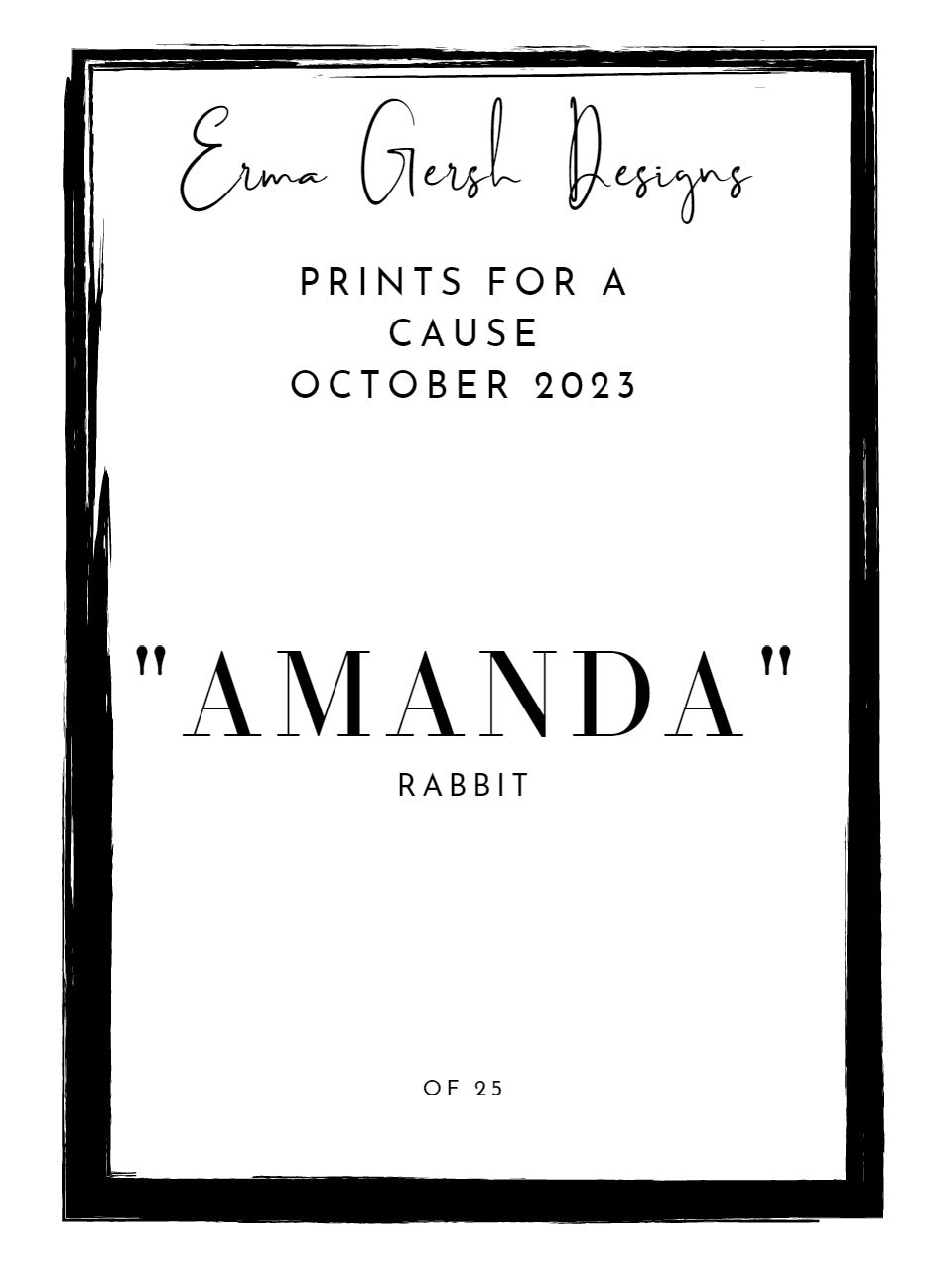 "Amanda" Rabbit 5X7 Print - Rabbit Rescue of Minnesota