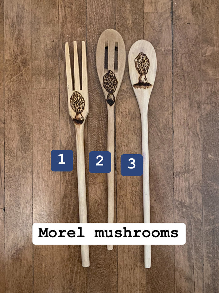 Morel Mushroom utensils Erma Gersh Designs