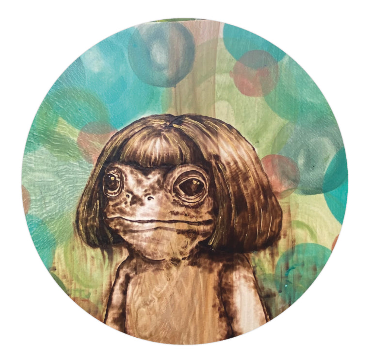 Frog with a Bob sticker