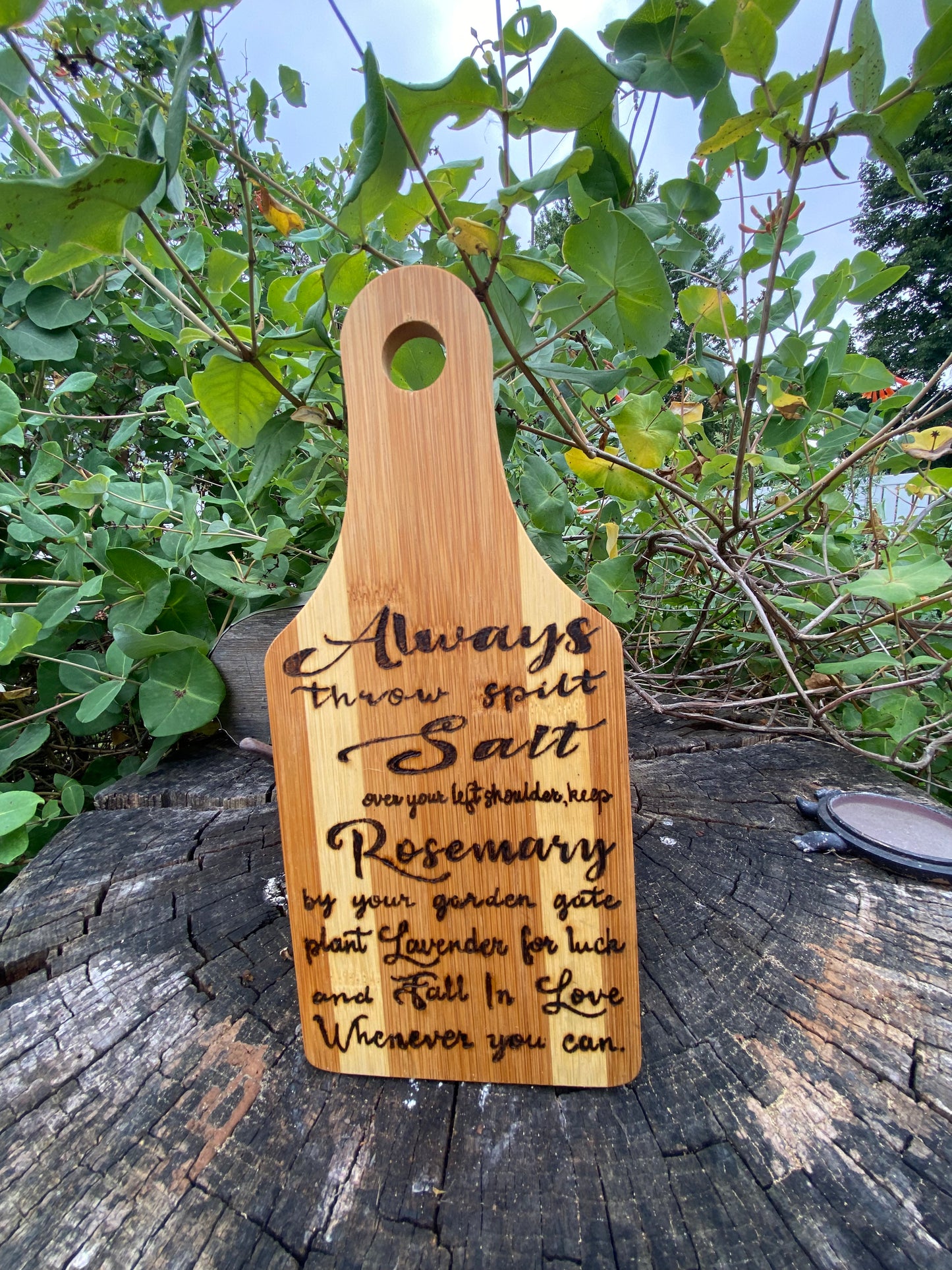 Salt Rosemary Lavender mini cutting board
