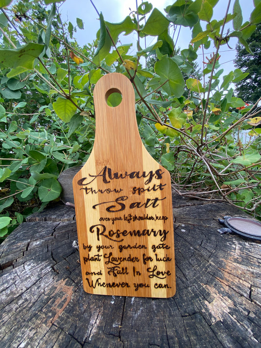 Salt Rosemary Lavender mini cutting board