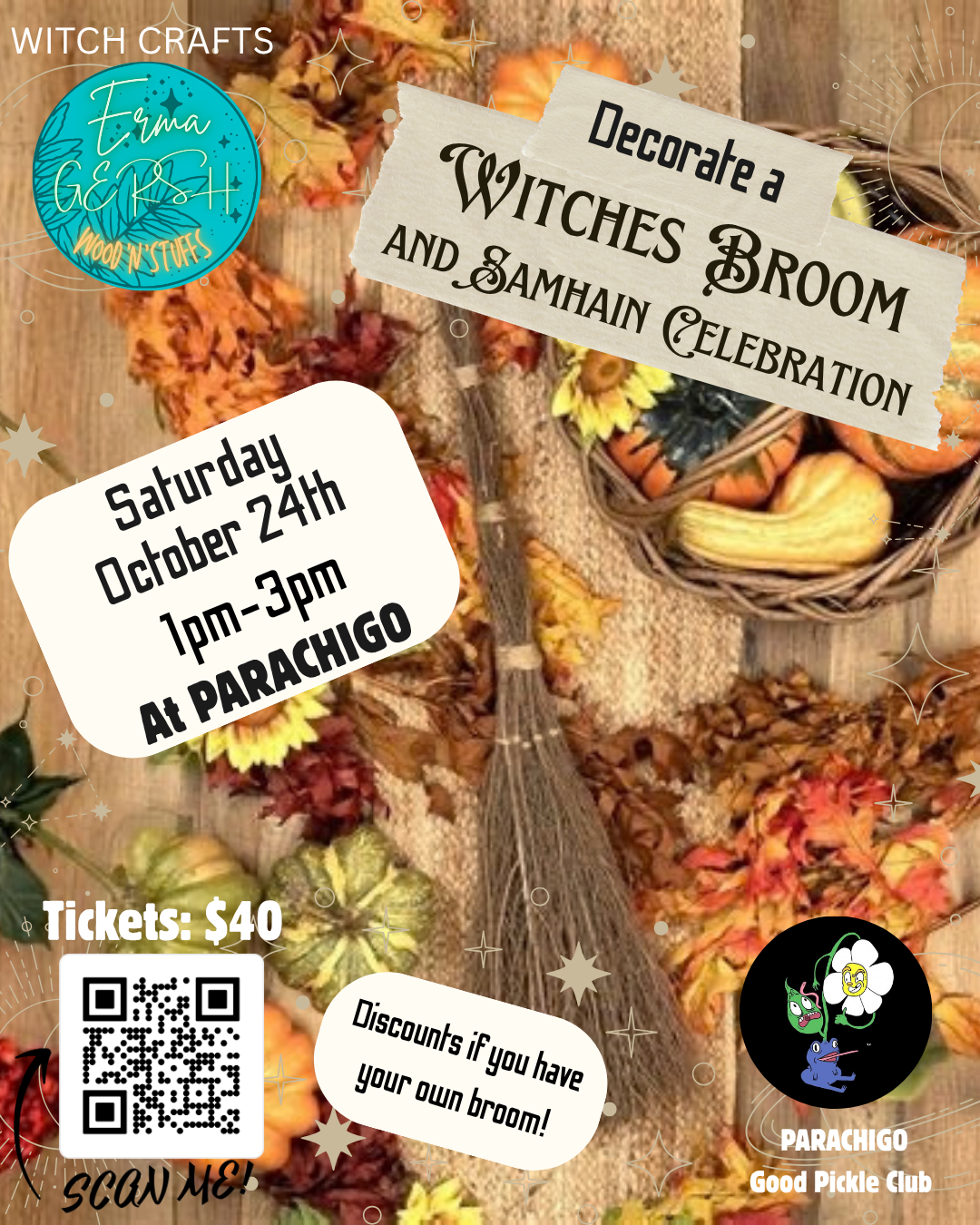 EVENT OCTOBER 2026 - SAMHAIN Decorate Your Entryway Broom