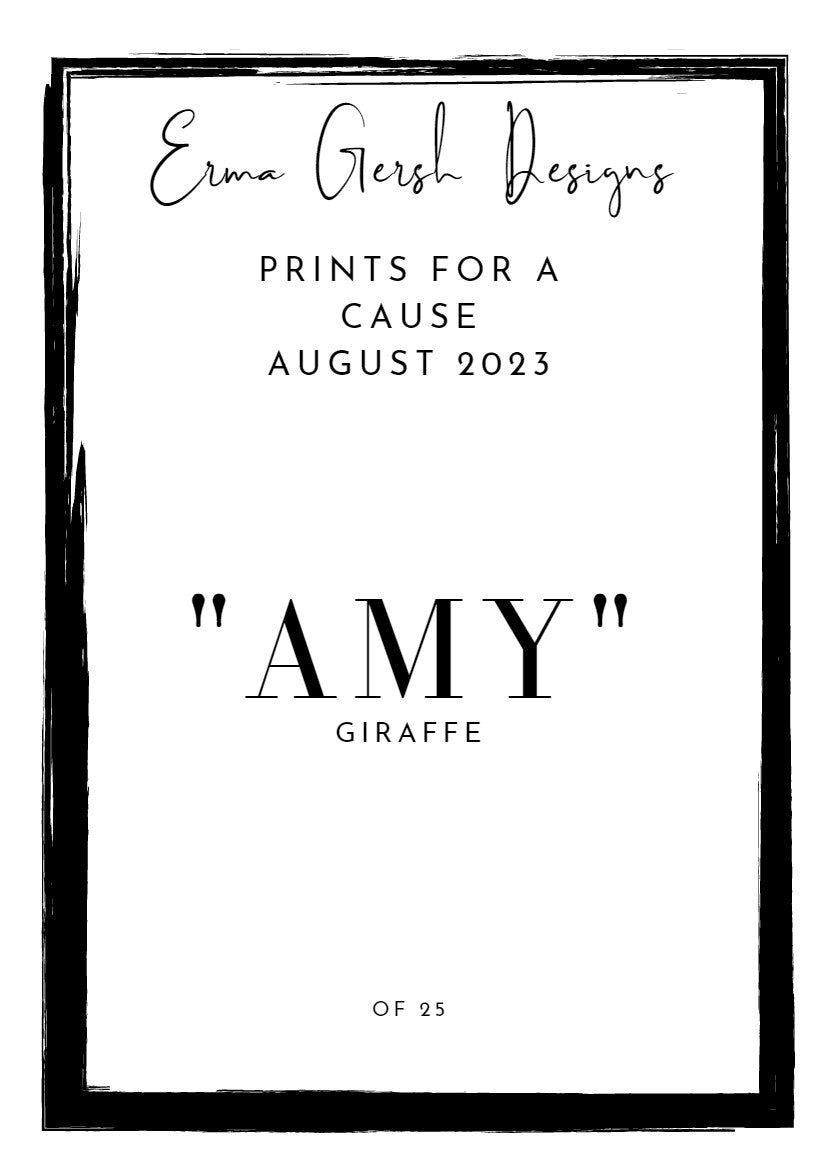 "Amy" Giraffe 5X7 Print - For Homeward Animal Shelter