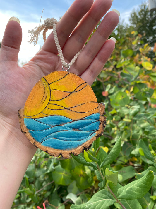 Sunshine and waves ornament